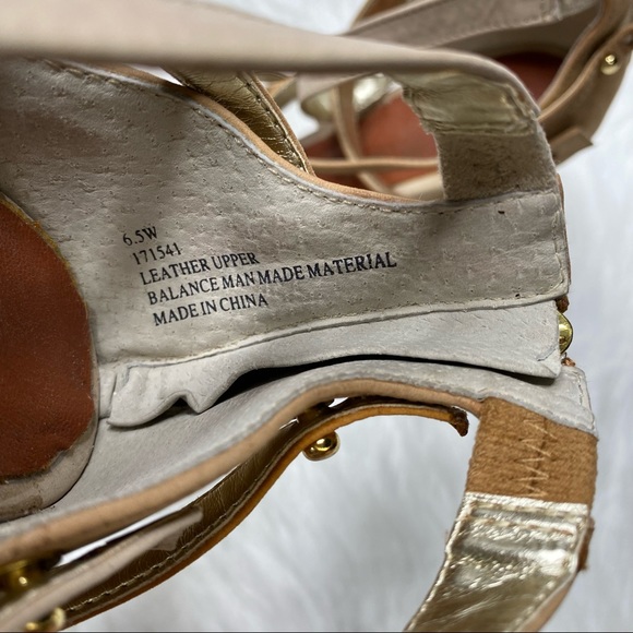 Matt Bernson Special Project Genuine Leather Strappy Stacked Heel Size 6.5 - Picture 11 of 13